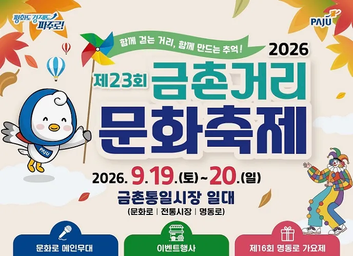 ‘제23회 금촌거리문화축제’ 19~20일, 금촌통일시장 일원서 개최