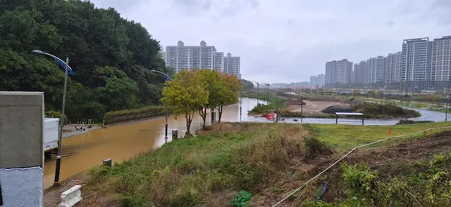 <기획·고발>-가을 폭우에 멈춰 선 파주 ‘낙엽 막힌 배수구’에 도심 곳곳 물바다
