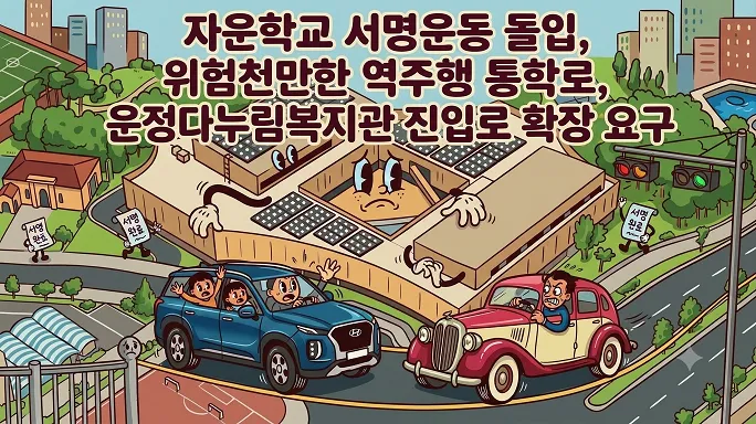 특수학교 인근 위험 천만한 역주행 통학로, 진입로 확장 촉구
